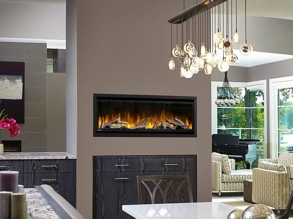 image:imageNapoleon Alluravision 42 NEFL42CHD Deep Depth WallHanging Electric Fireplace 42in Black Crystal amp Log Ember Bed 3 Flame Colors Remote incl