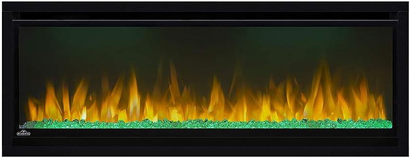 image:imageNapoleon Alluravision 42 NEFL42CHD Deep Depth WallHanging Electric Fireplace 42in Black Crystal amp Log Ember Bed 3 Flame Colors Remote incl