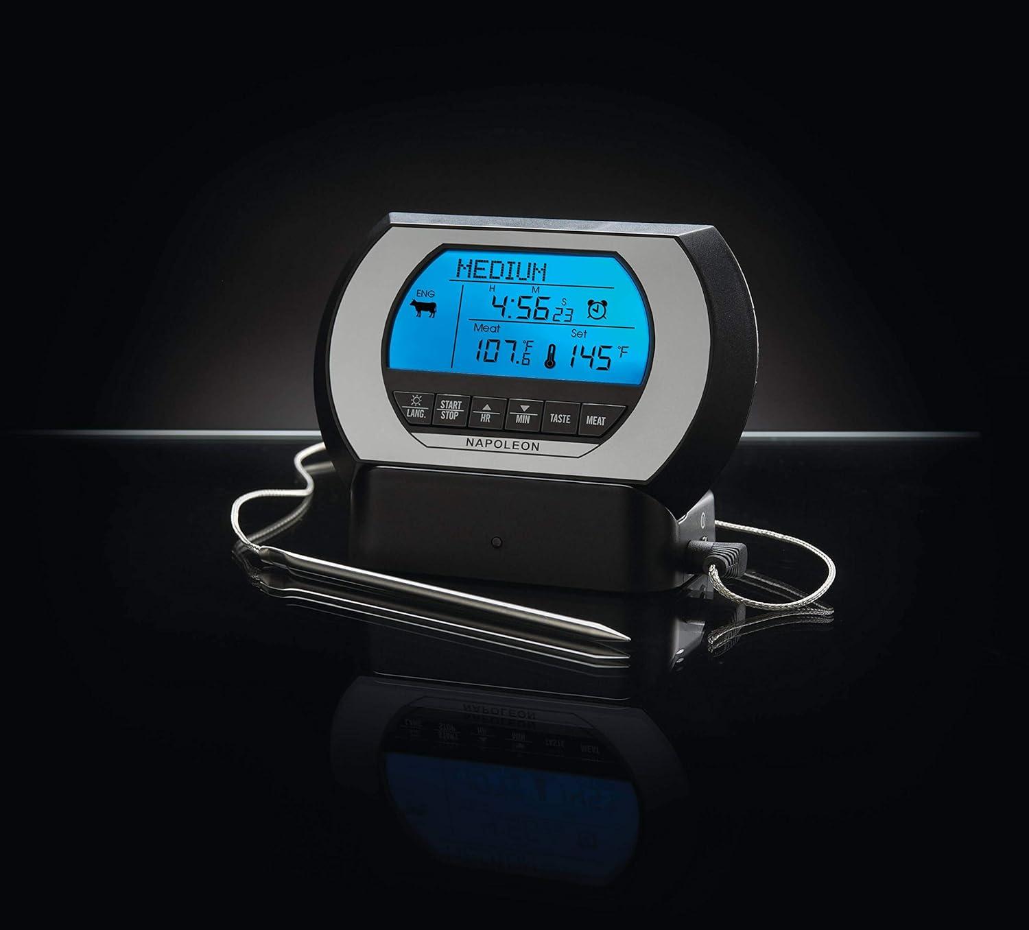 image:imageNapoleon BBQ Grill Accessory PRO Wireless Digital Thermometer 70006 Wireless Meat and Food Thermometer 200 Foot Range MultiLanguage Stainless Steel Probe