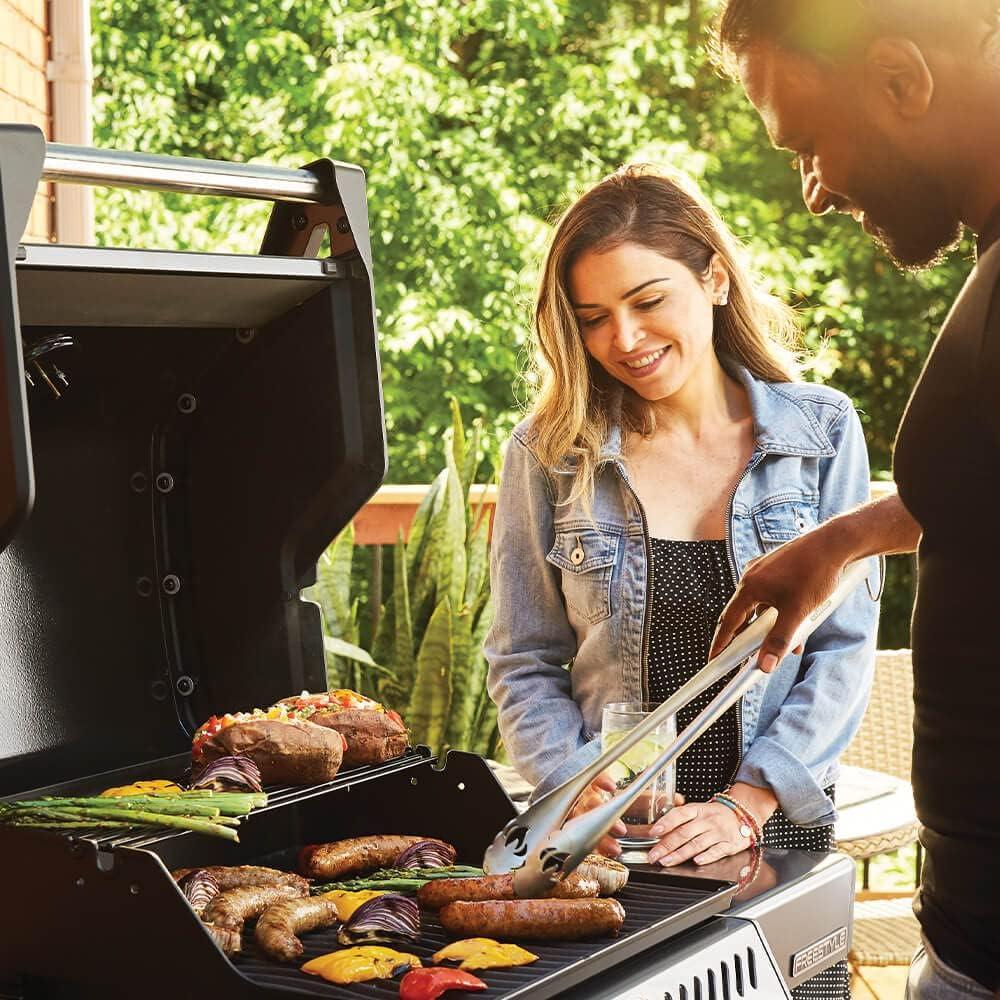 image:imageNapoleon Freestyle 365 Propane Gas Outdoor Grill with Range Side Burner Graphite Grey 4Burner BBQ for Versatile Cooking