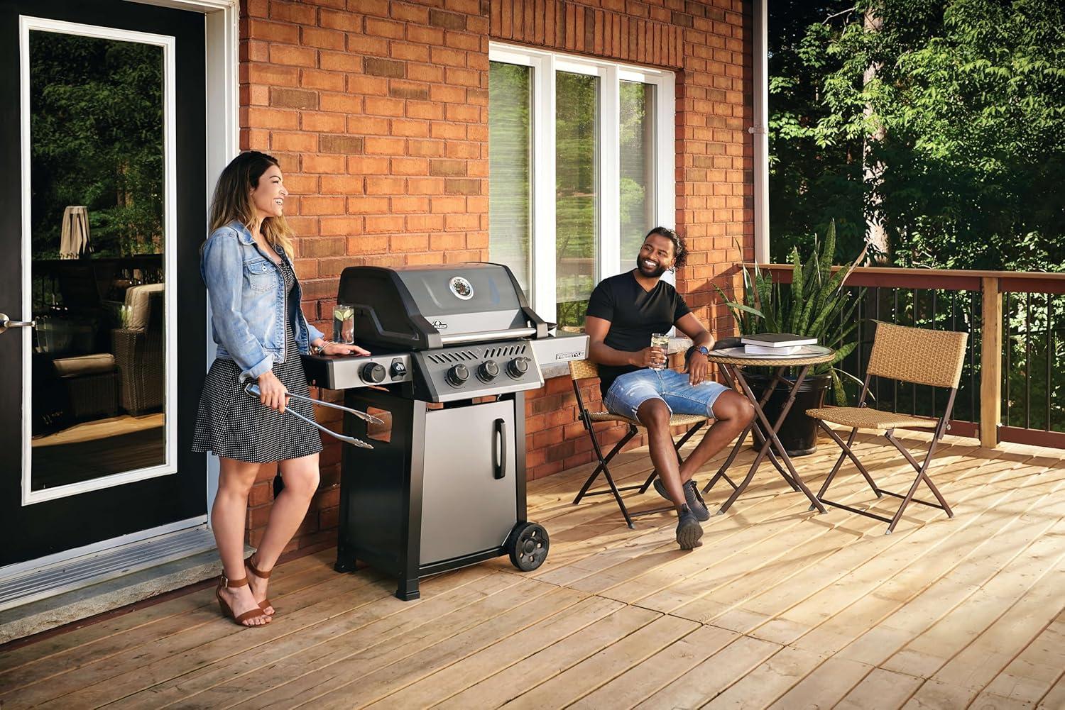 image:imageNapoleon Freestyle 365 Propane Gas Outdoor Grill with Range Side Burner Graphite Grey 4Burner BBQ for Versatile Cooking