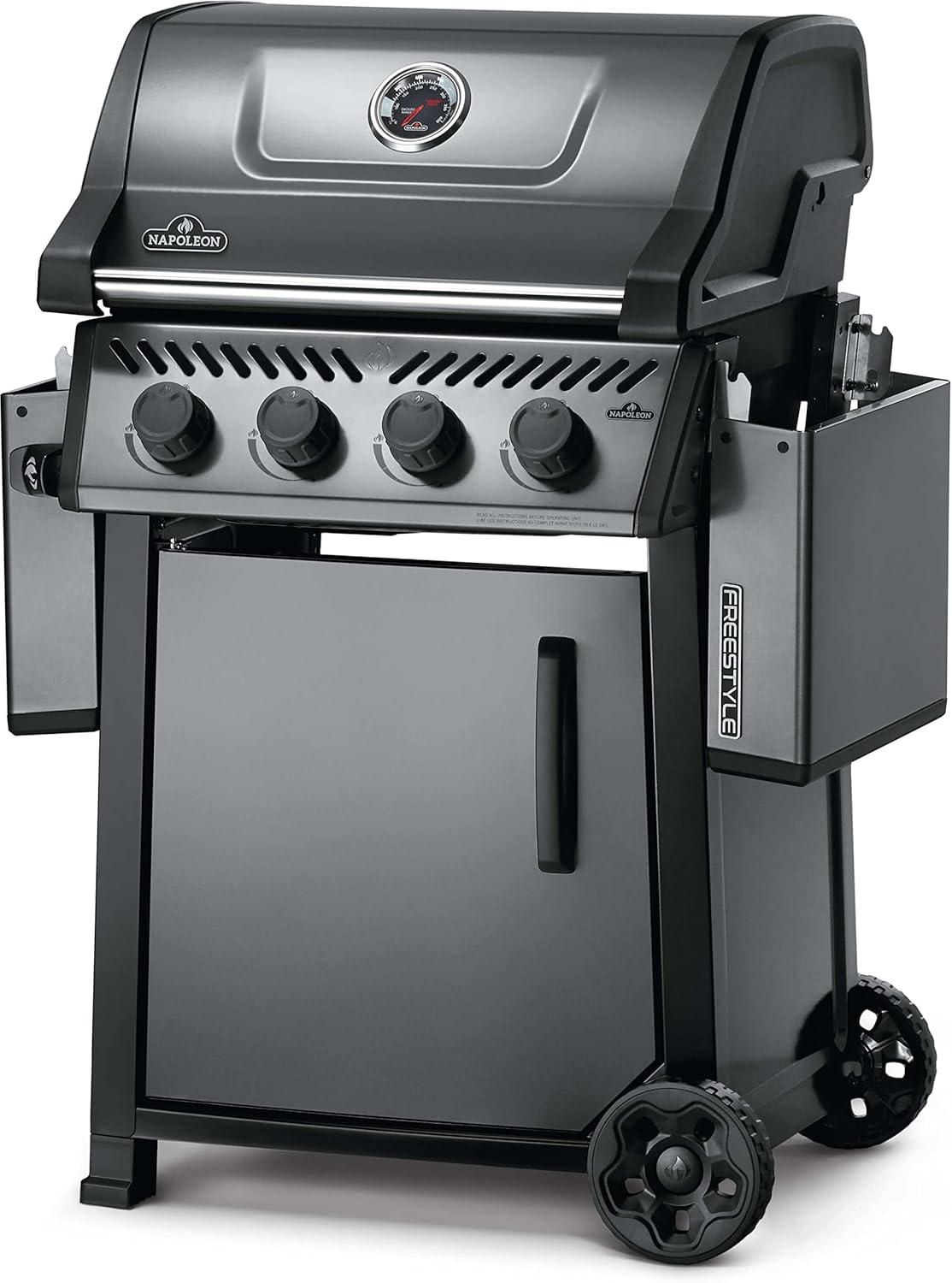 image:imageNapoleon Freestyle 425 Propane Gas Outdoor Grill Graphite Grey 4Burner Backyard BBQ for Home GrillingBlack