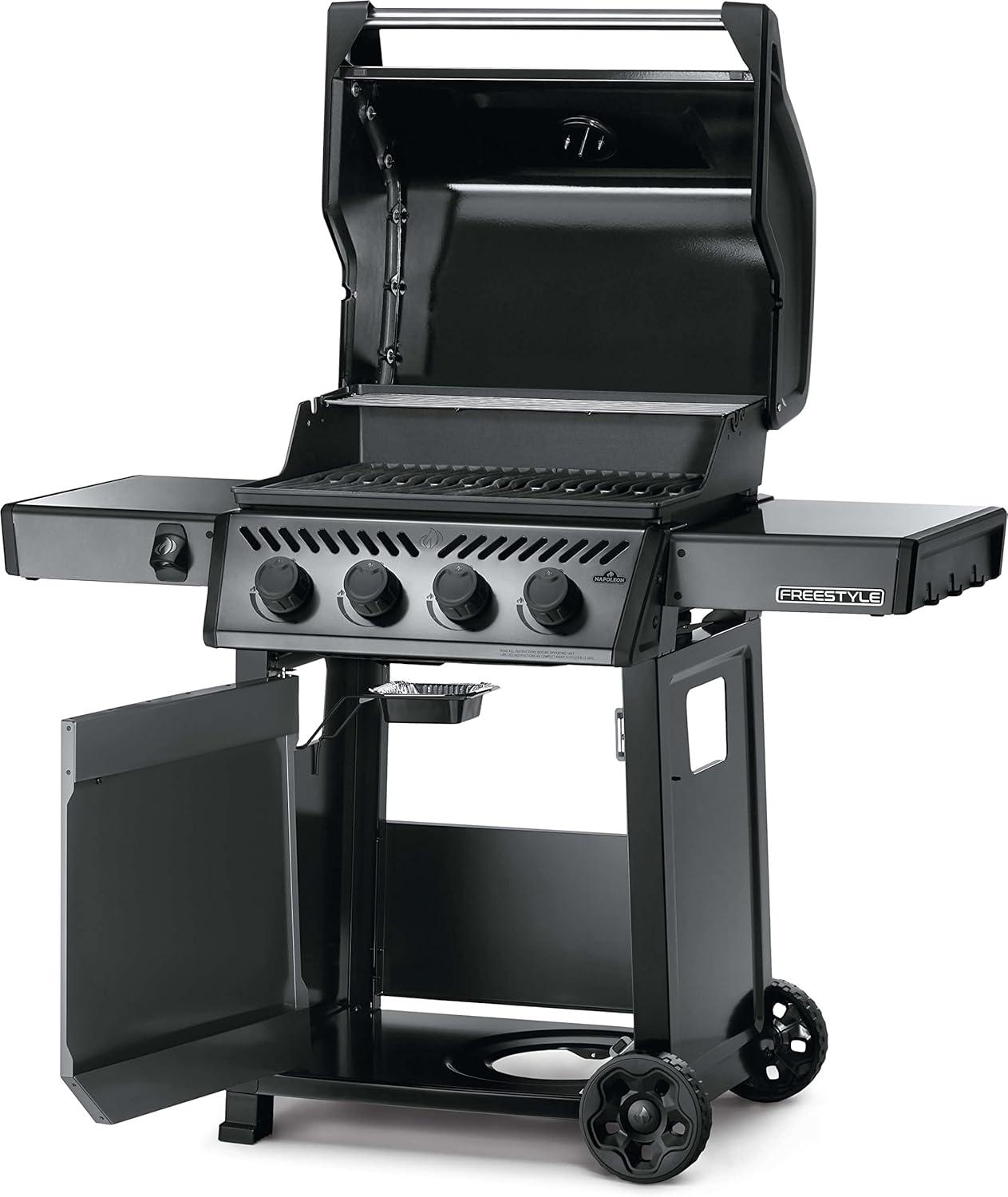 image:imageNapoleon Freestyle 425 Propane Gas Outdoor Grill Graphite Grey 4Burner Backyard BBQ for Home GrillingBlack
