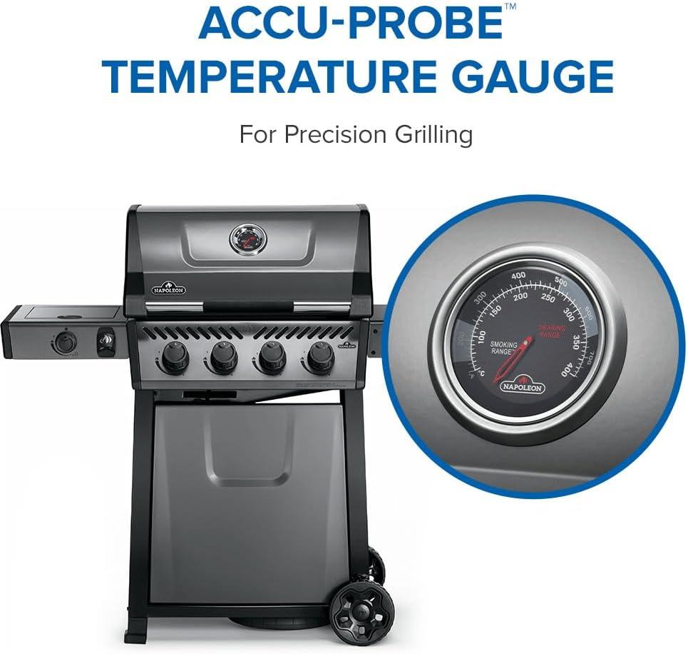 image:imageNapoleon Freestyle 425 Propane Gas Outdoor Grill Graphite Grey 4Burner Backyard BBQ for Home GrillingGraphite Grey