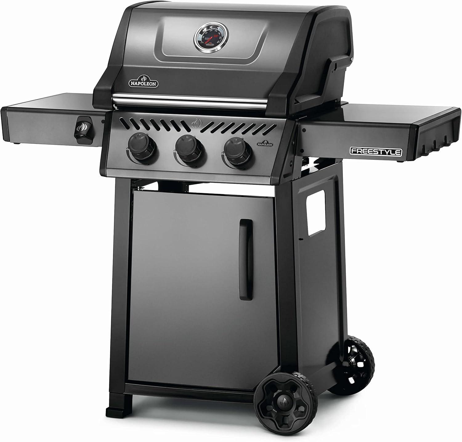 image:imageNapoleon Freestyle 425 Propane Gas Outdoor Grill Graphite Grey 4Burner Backyard BBQ for Home GrillingGraphite Grey