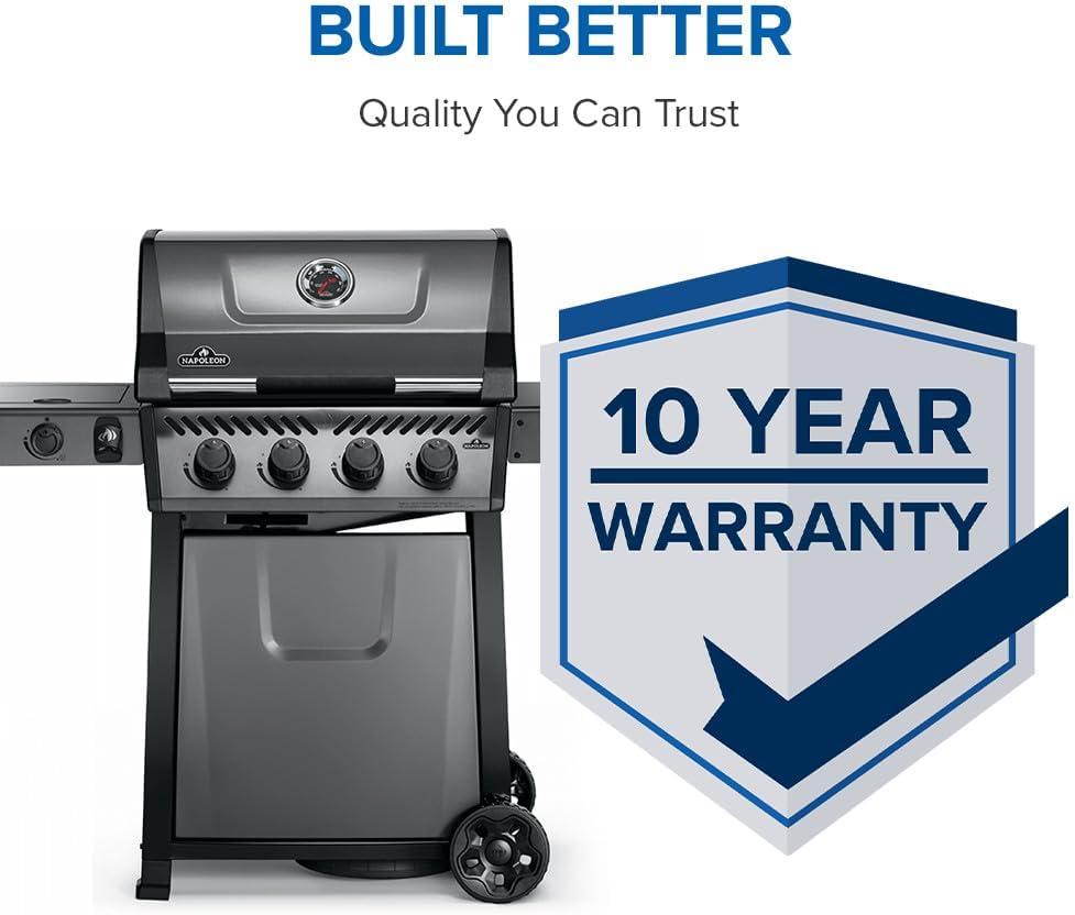 image:imageNapoleon Freestyle 425 Propane Gas Outdoor Grill Graphite Grey 4Burner Backyard BBQ for Home GrillingGraphite Grey