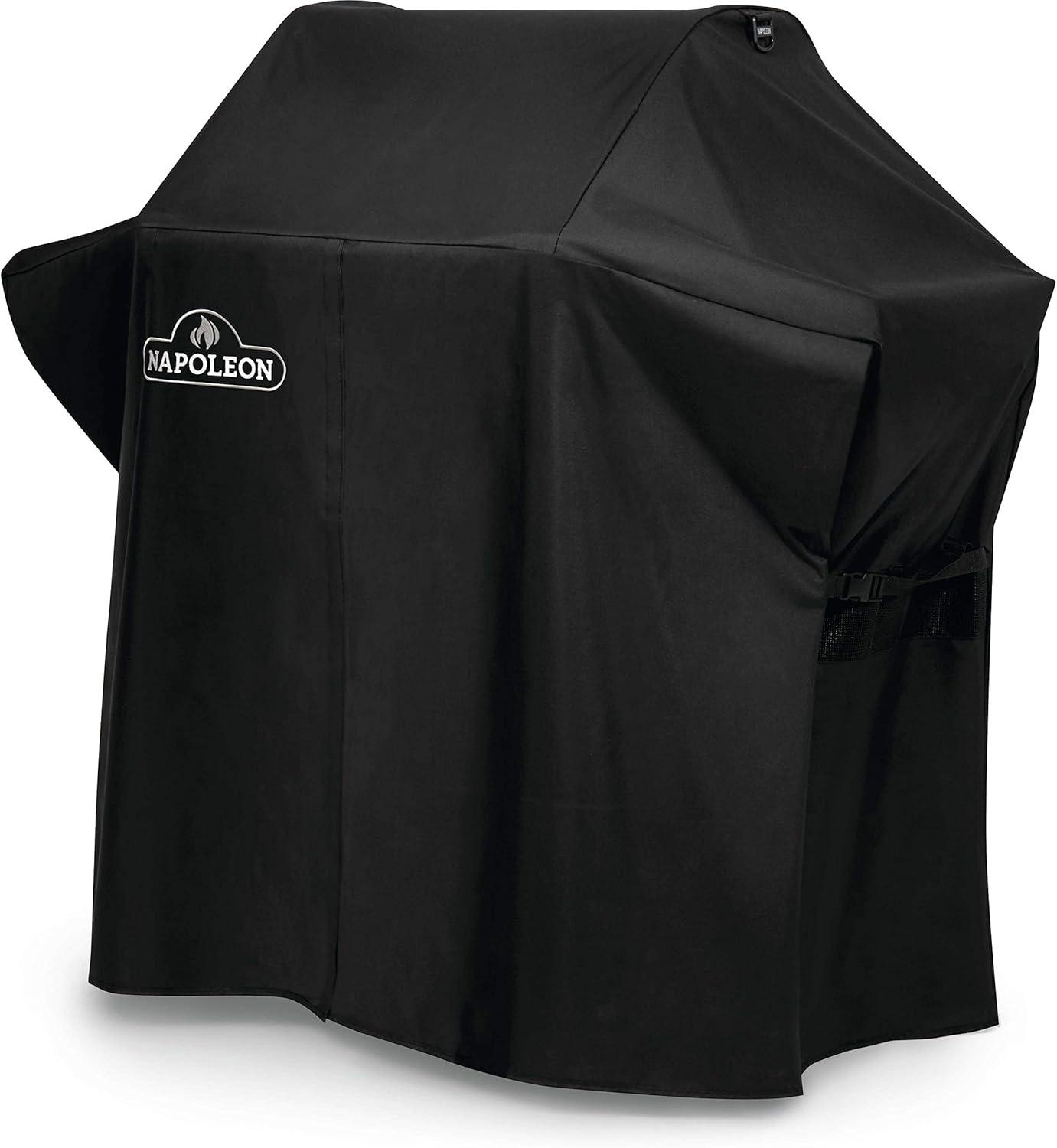 image:imageNapoleon Grill Cover Fits Small Grills and Napoleon Rogue 365 Series Black Water Resistant UV Protected Air Vents Hanging Loops Adjustable Buckled Straps