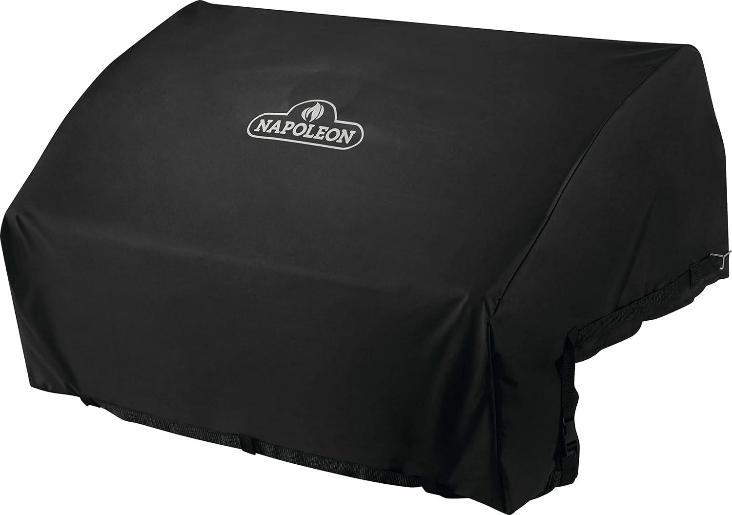 image:imageNapoleon Grill Cover for PRO 665 Black Water Resistant UV Protected Air Vents Velcro Closure Hanging Loops Adjustable Buckled StrapsBuiltIn
