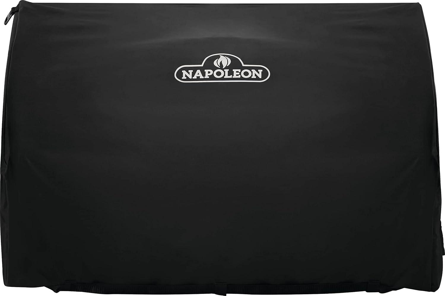 image:imageNapoleon Grill Cover for PRO 665 Black Water Resistant UV Protected Air Vents Velcro Closure Hanging Loops Adjustable Buckled StrapsBuiltIn