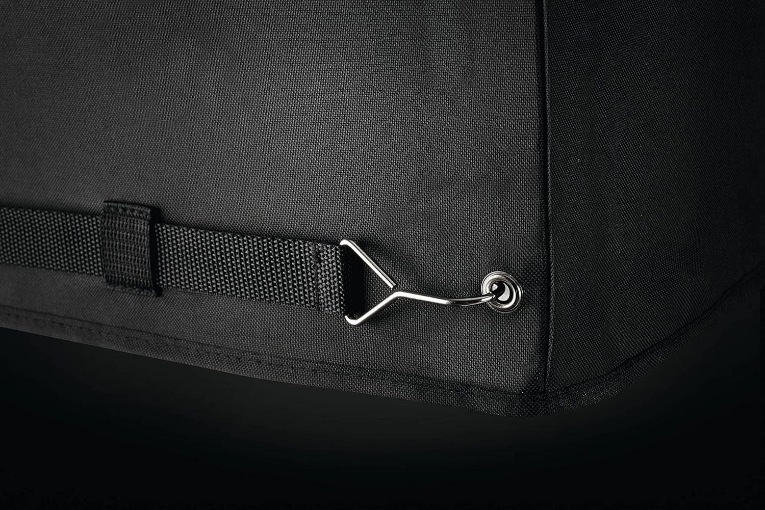 image:imageNapoleon Grill Cover for PRO 665 Black Water Resistant UV Protected Air Vents Velcro Closure Hanging Loops Adjustable Buckled StrapsBuiltIn