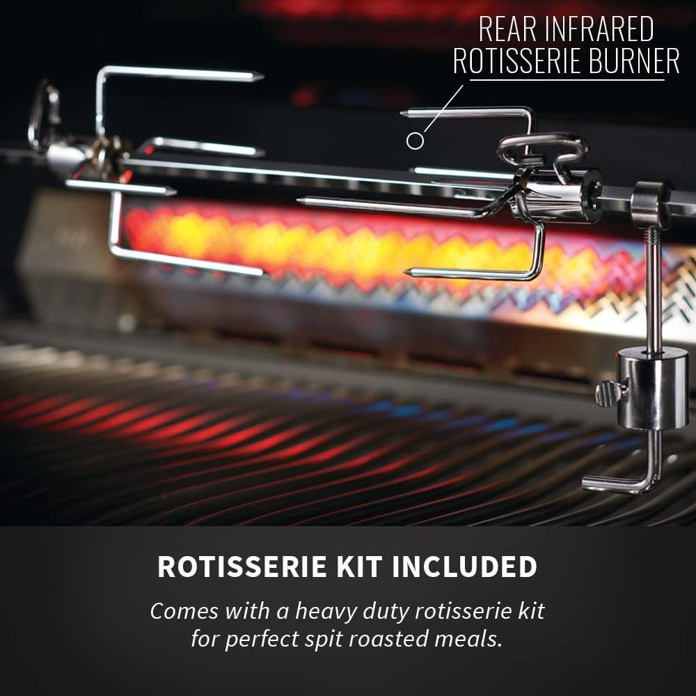 image:imageNapoleon P500RSIBNSS3 Prestige 500 RSIB Natural Gas Grill sq in Infrared Side and Rear Burner Stainless Steel