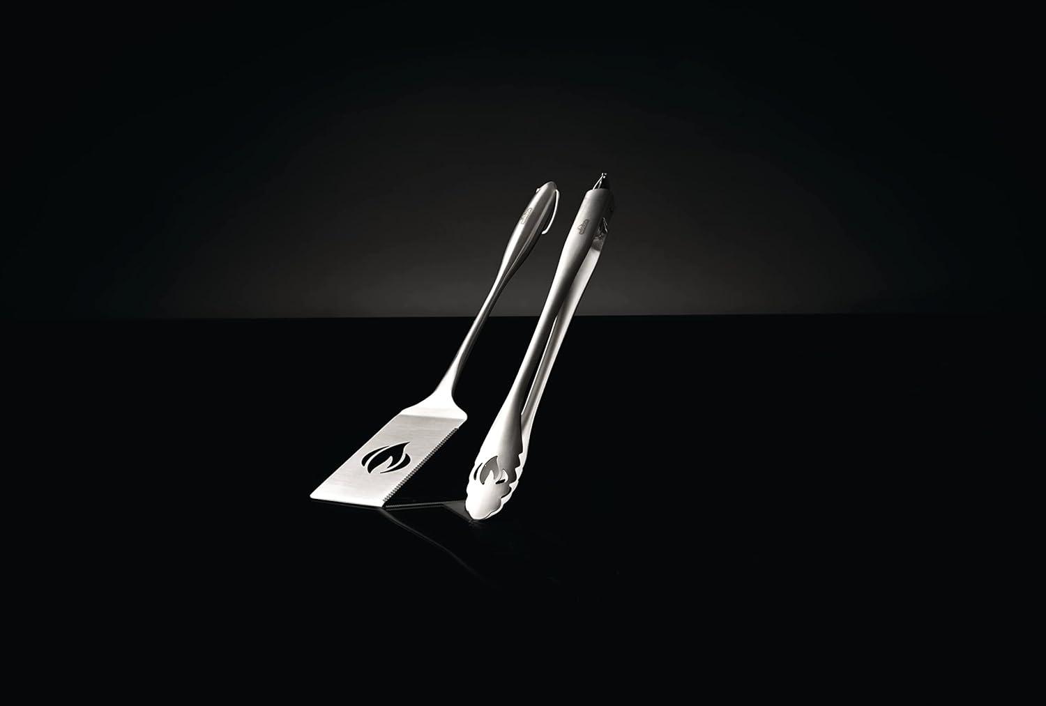 image:imageNapoleon PRO Stainless Steel Toolset Ergonomic Handles Hanging Loops Includes Tongs Multifunctional Spatula
