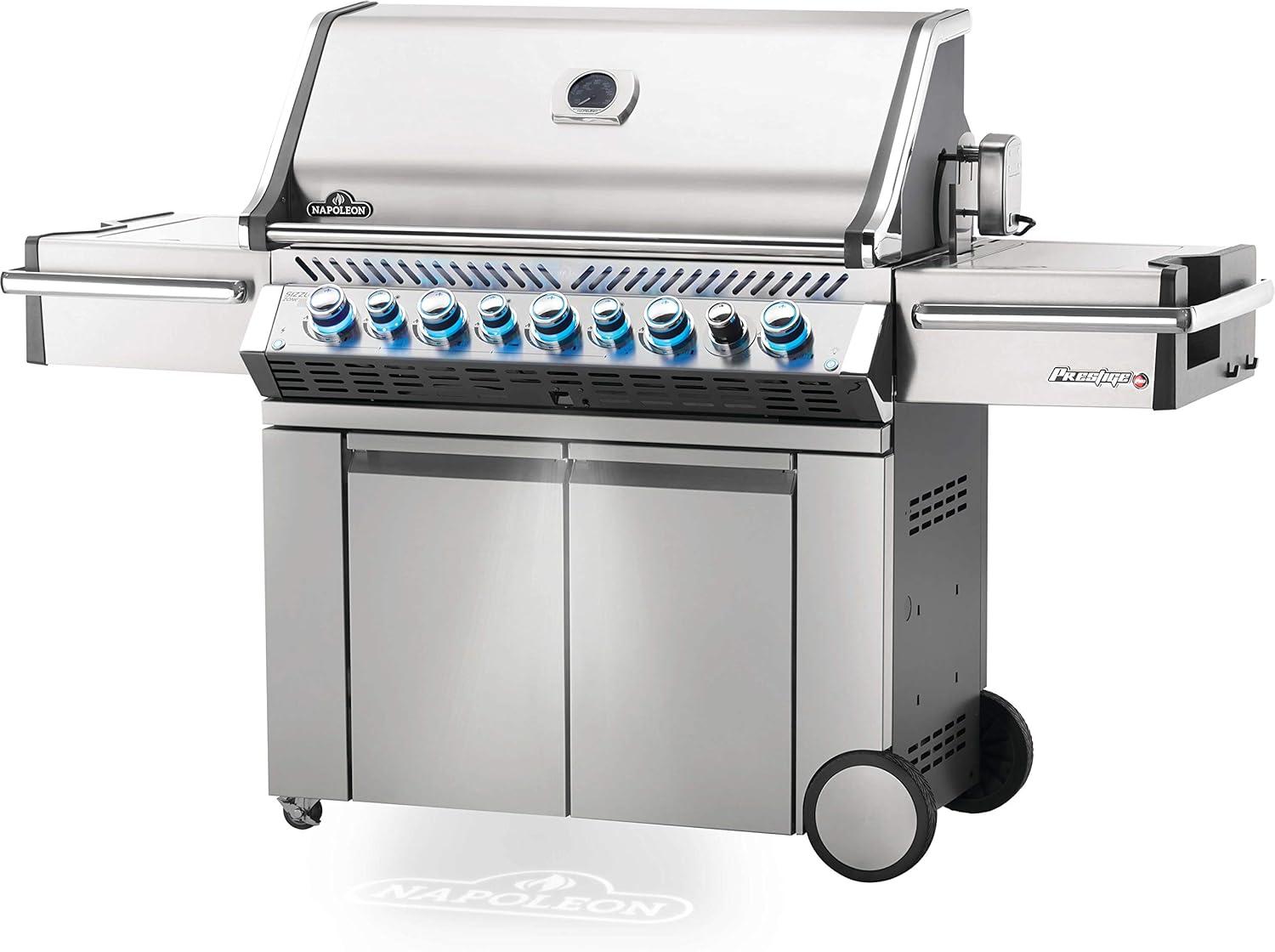 image:imageNapoleon PRO665RSIBNSS3 Prestige PRO RSIB Natural Gas Grill 665 sqin Infrared Side and Rear Burners Stainless Steel