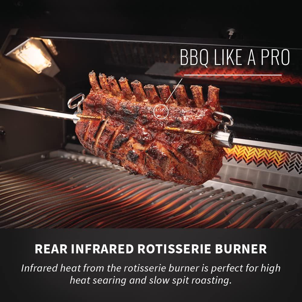 image:imageNapoleon PRO665RSIBNSS3 Prestige PRO RSIB Natural Gas Grill 665 sqin Infrared Side and Rear Burners Stainless Steel