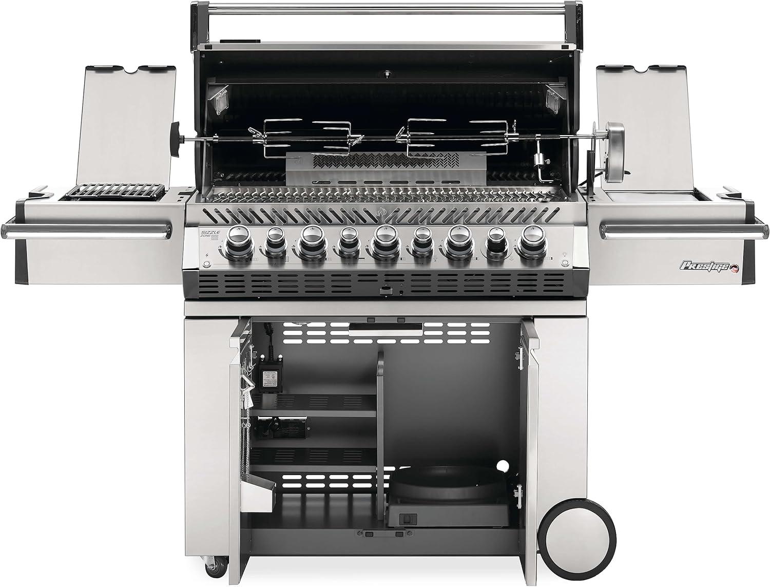 image:imageNapoleon PRO665RSIBNSS3 Prestige PRO RSIB Natural Gas Grill 665 sqin Infrared Side and Rear Burners Stainless Steel