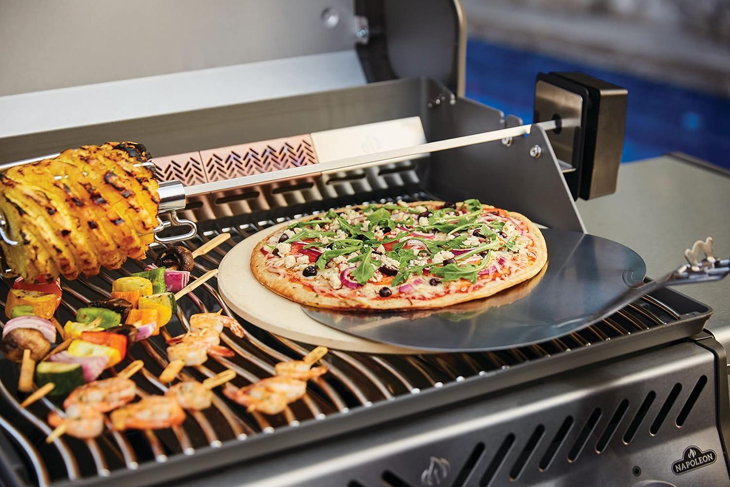 image:imageNapoleon Personal Sized Pizza Baking Stone Set Two 10inch Personal Pizza Baking Stones For Use In Grill or Oven47 inches long