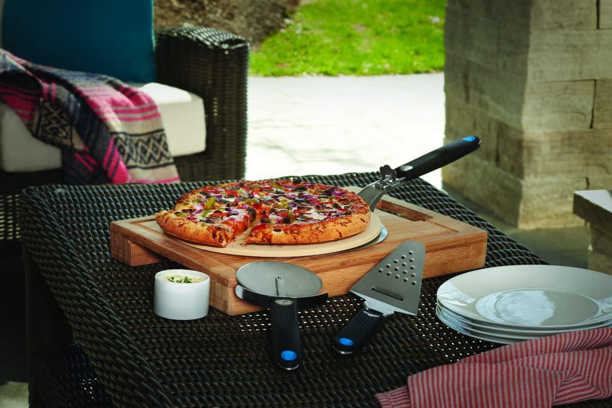 image:imageNapoleon Personal Sized Pizza Baking Stone Set Two 10inch Personal Pizza Baking Stones For Use In Grill or Oven47 inches long