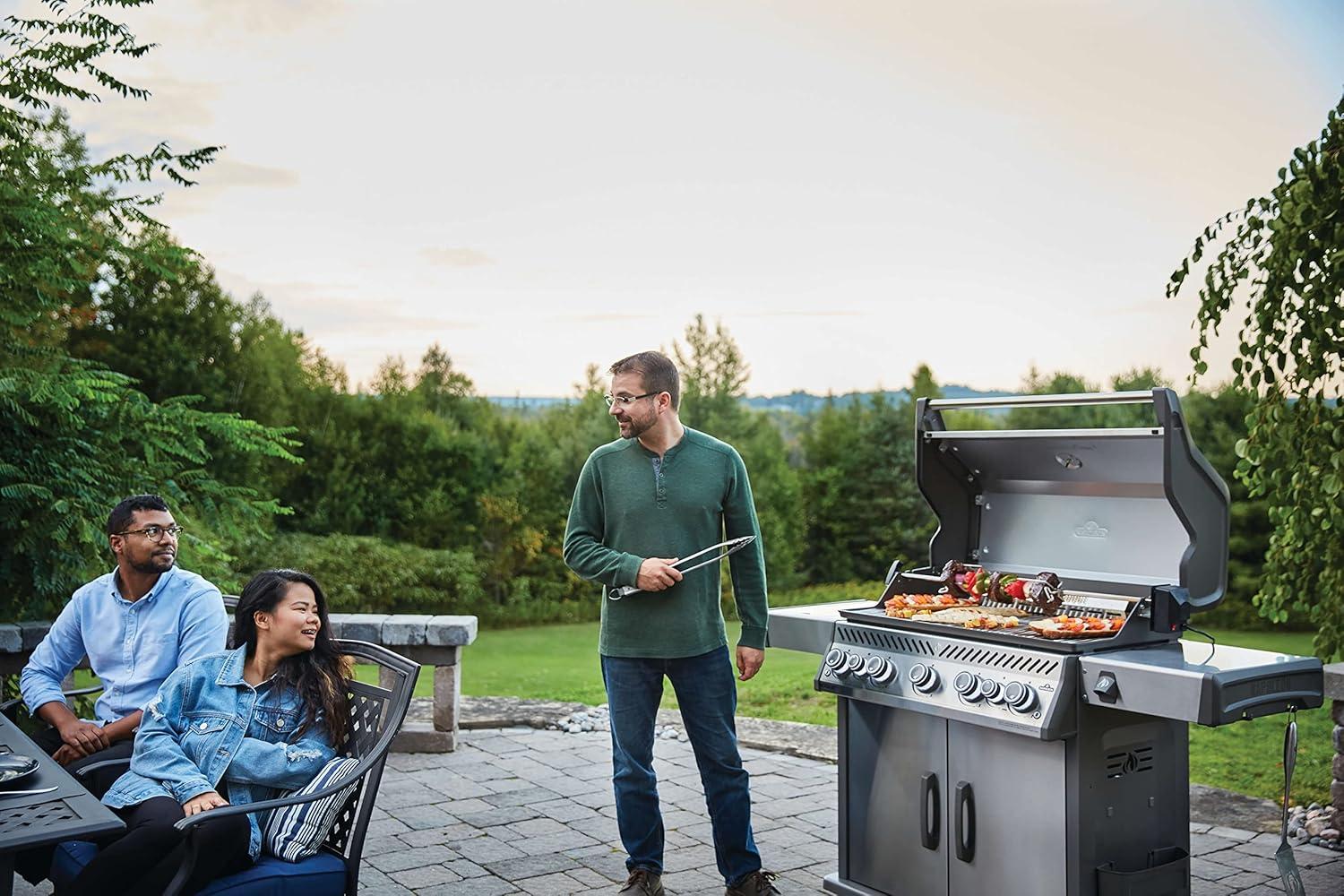image:imageNapoleon Rogue SE 625 BBQ Grill Stainless Steel Natural Gas RSE625RSIBNSS1 With Five Main Burners Infrared Rear And Side Burner Folding Side Shelves Instant Failsafe Ignition