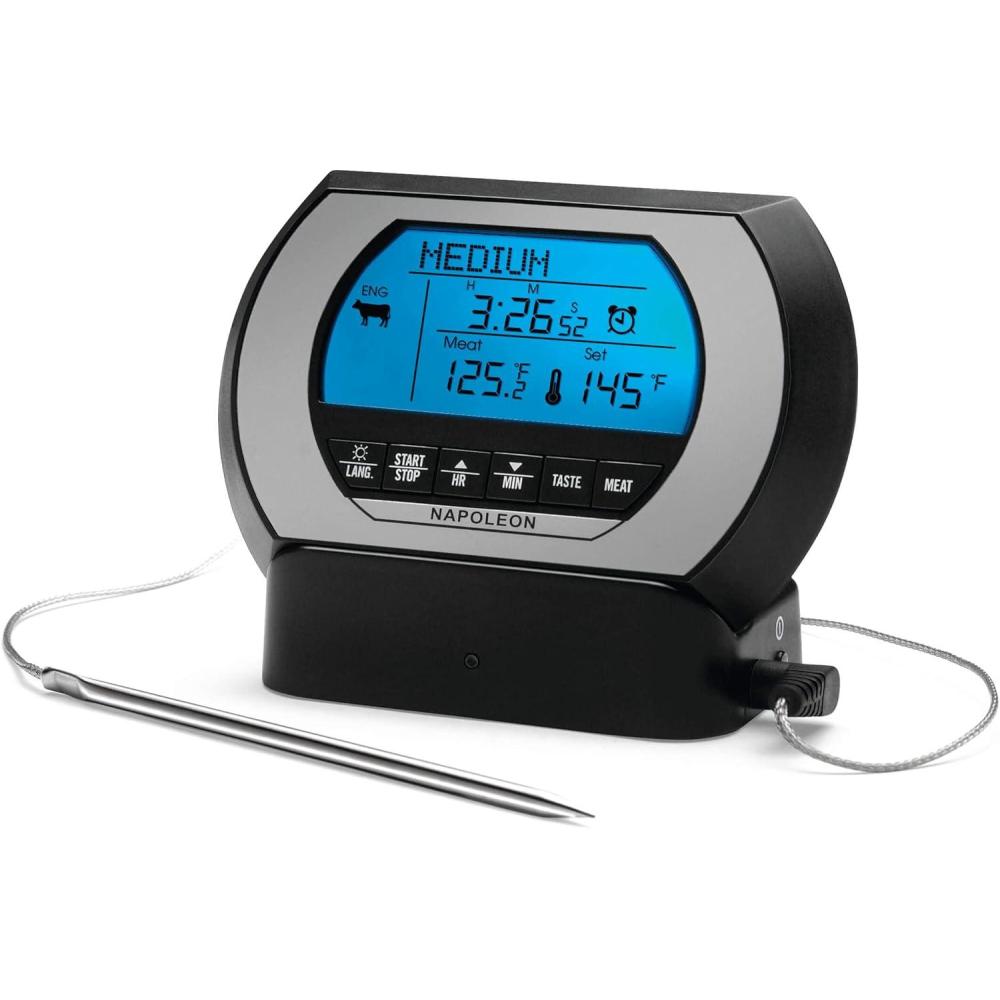 image:imageNapoleon BBQ Grill Accessory PRO Wireless Digital Thermometer 70006 Wireless Meat and Food Thermometer 200 Foot Range MultiLanguage Stainless Steel Probe