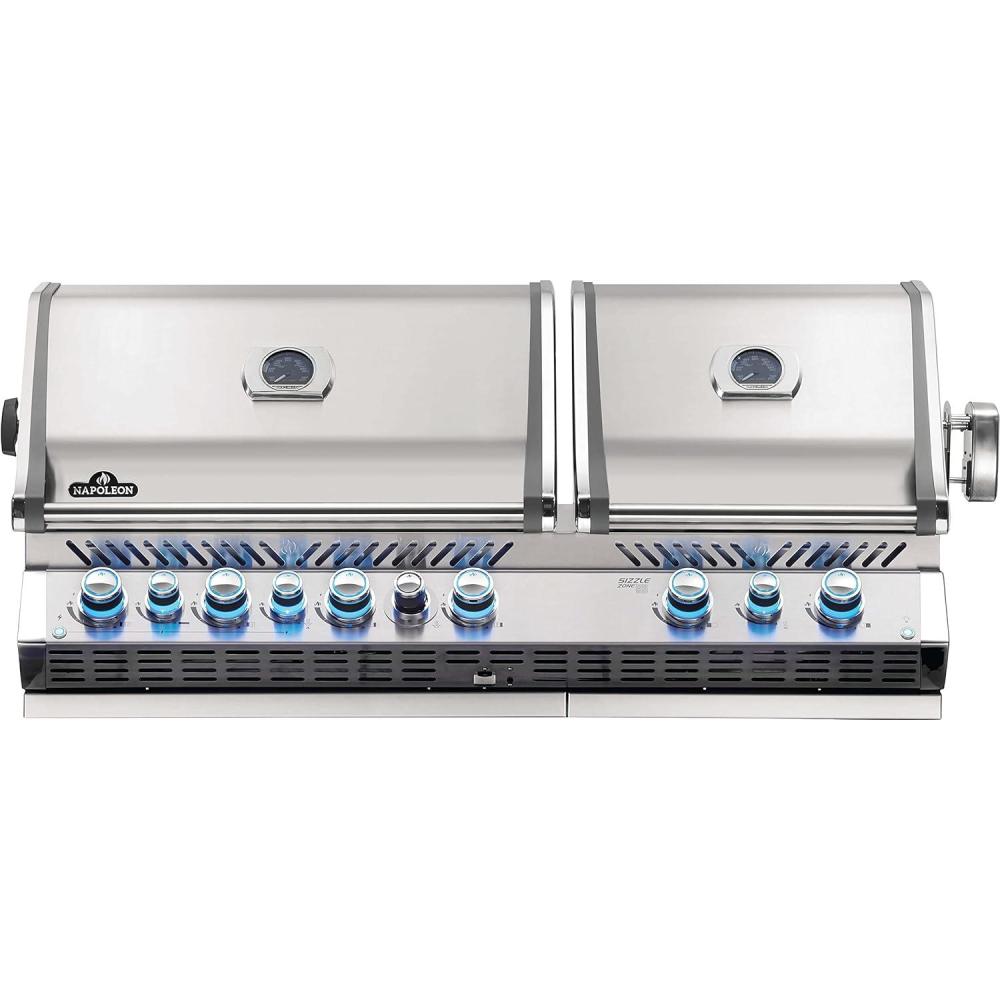 image:imageNapoleon BIPRO825RBIPSS3 Builtin Prestige PRO 825 RBI Propane Gas Grill Head sqin Infrared Infrared Bottom andRear Burner Stainless Steel