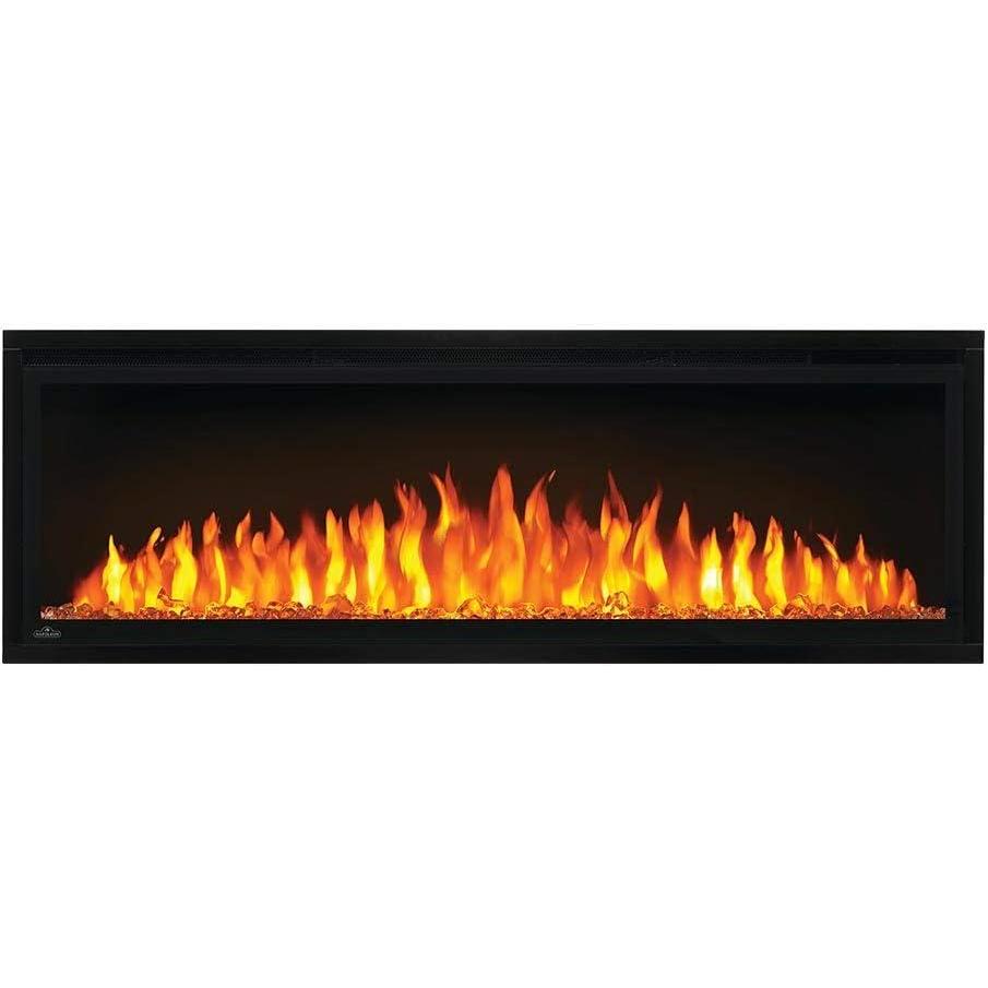 image:imageNapoleon Entice 50  NEFL50CFH  Wall Hanging Electric Fireplace 50in Black Glass Front Glass Crystal Ember Bed 3 Flame Colors Remote Included