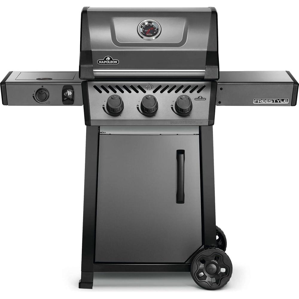 image:imageNapoleon Freestyle 365 Propane Gas Outdoor Grill with Range Side Burner Graphite Grey 4Burner BBQ for Versatile Cooking