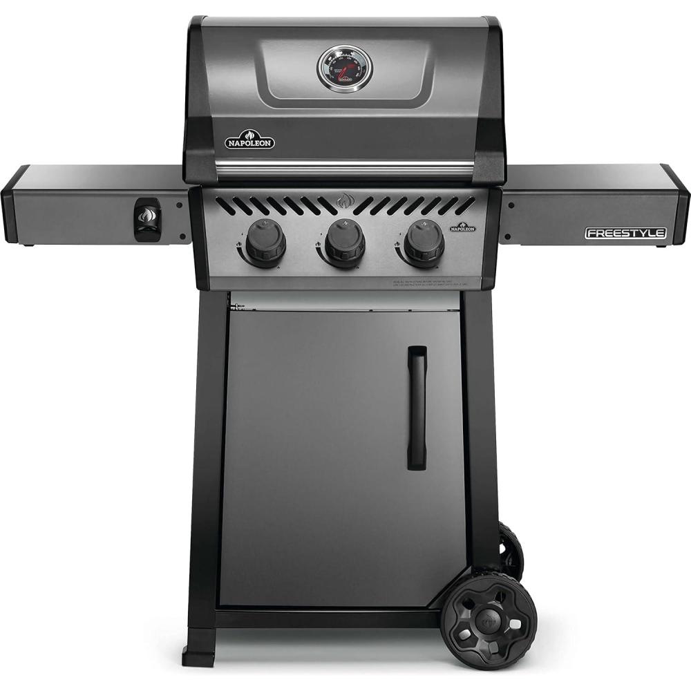 image:imageNapoleon Freestyle 425 Propane Gas Outdoor Grill Graphite Grey 4Burner Backyard BBQ for Home GrillingGraphite Grey