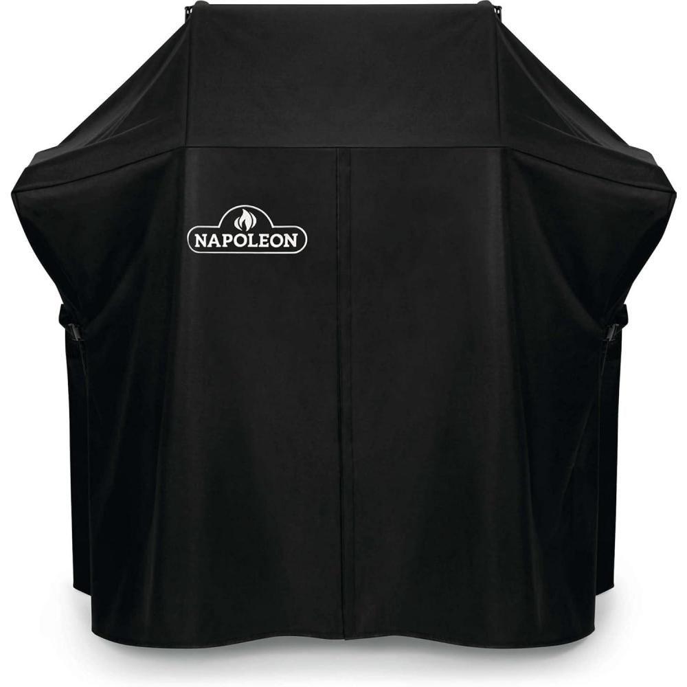 image:imageNapoleon Grill Cover Fits Small Grills and Napoleon Rogue 365 Series Black Water Resistant UV Protected Air Vents Hanging Loops Adjustable Buckled Straps