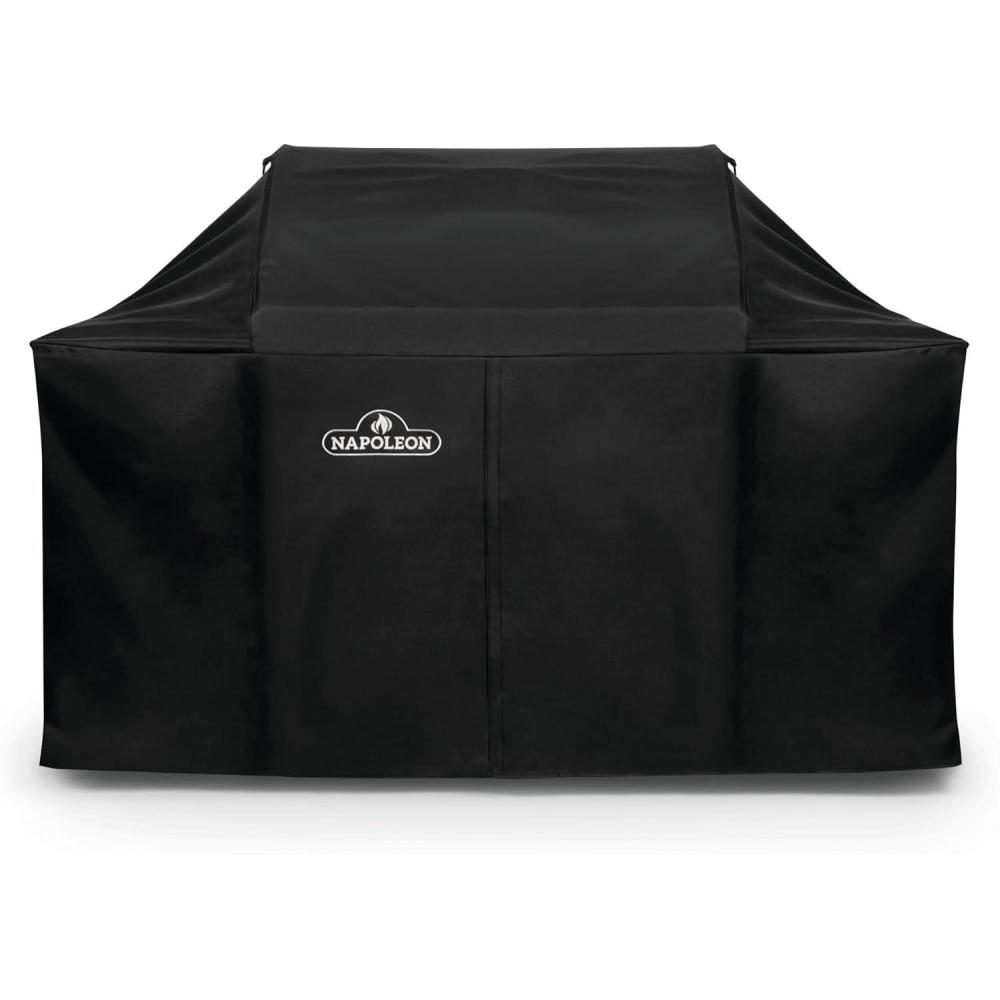 image:imageNapoleon Grill Cover for Large Grills LEX 605 and Charcoal Professional Grills Black Water Resistant UV Protected Air Vents Hanging Loops Adjustable Buckled Straps