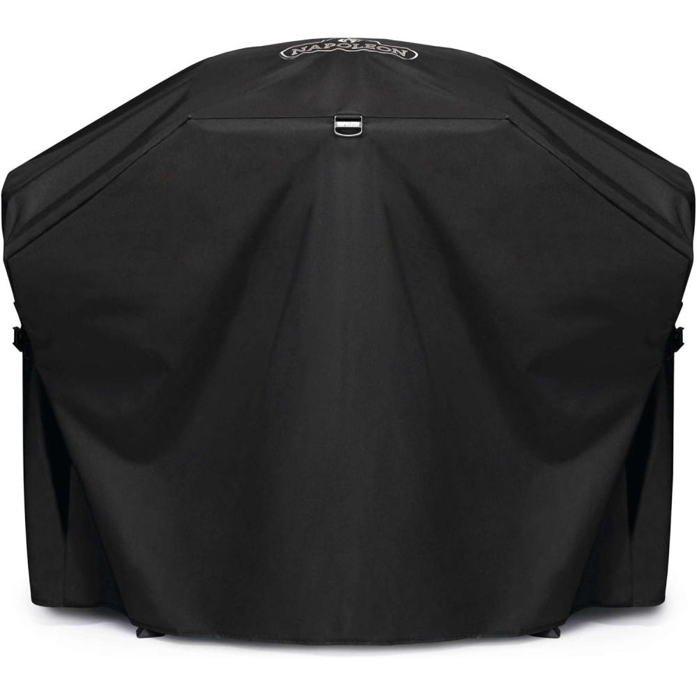image:imageNapoleon Grill Cover for TravelQPRO with Scissor Cart Black Water Resistant UV Protected Hanging Loops Adjustable Buckled Straps