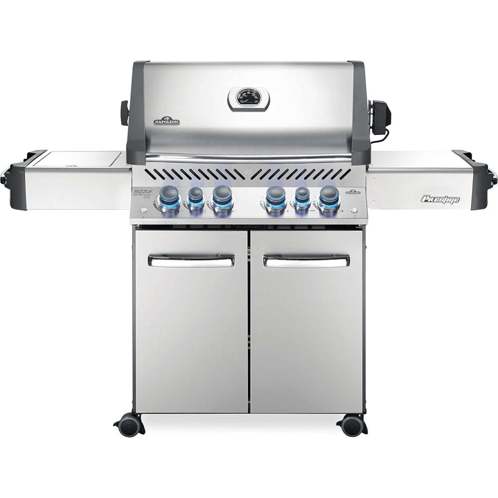 image:imageNapoleon P500RSIBPSS3 Prestige 500 RSIB Propane Gas Grill sq in Infrared Side and Rear Burner Stainless SteelStainless Steel