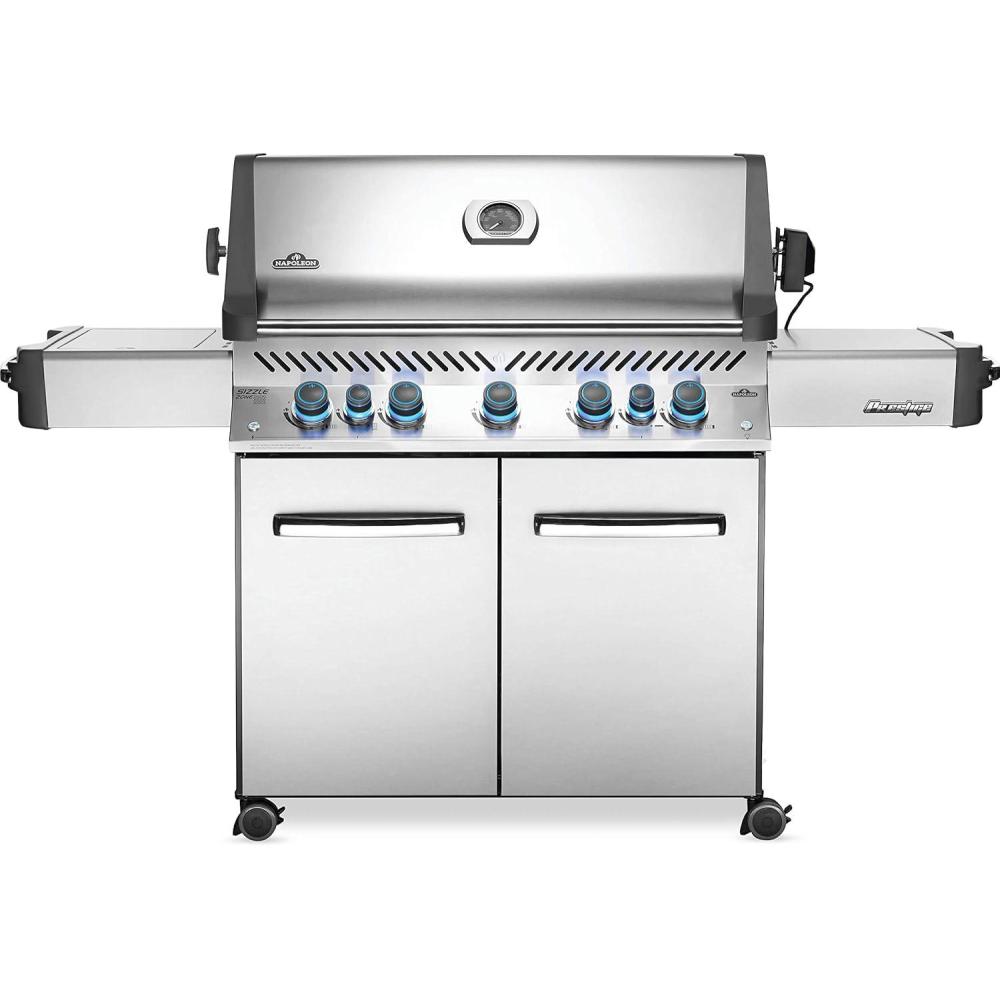image:imageNapoleon P665RSIBPSS Prestige RSIB Propane Gas Grill 665 sq in  Infrared Side and Rear Burner Stainless Steel