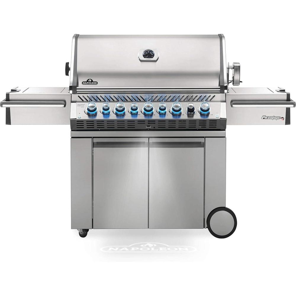 image:imageNapoleon PRO665RSIBNSS3 Prestige PRO RSIB Natural Gas Grill 665 sqin Infrared Side and Rear Burners Stainless Steel