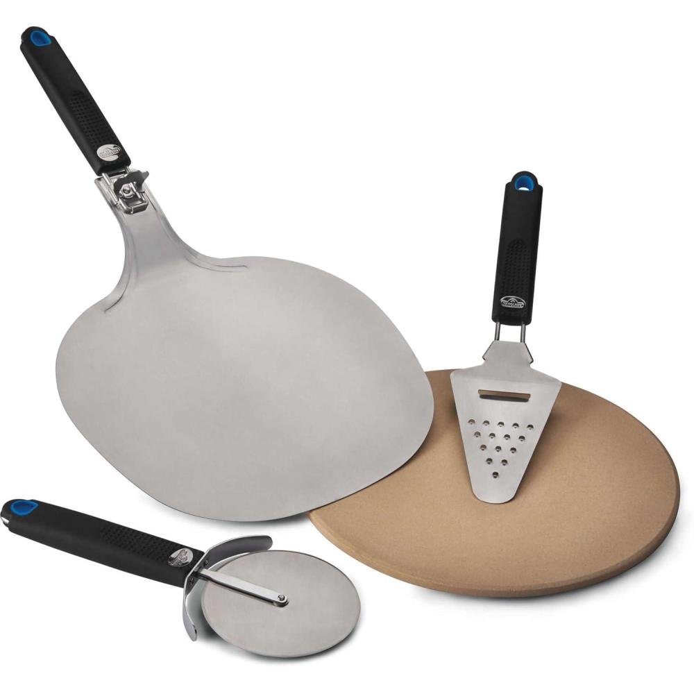 image:imageNapoleon Personal Sized Pizza Baking Stone Set Two 10inch Personal Pizza Baking Stones For Use In Grill or Oven47 inches long