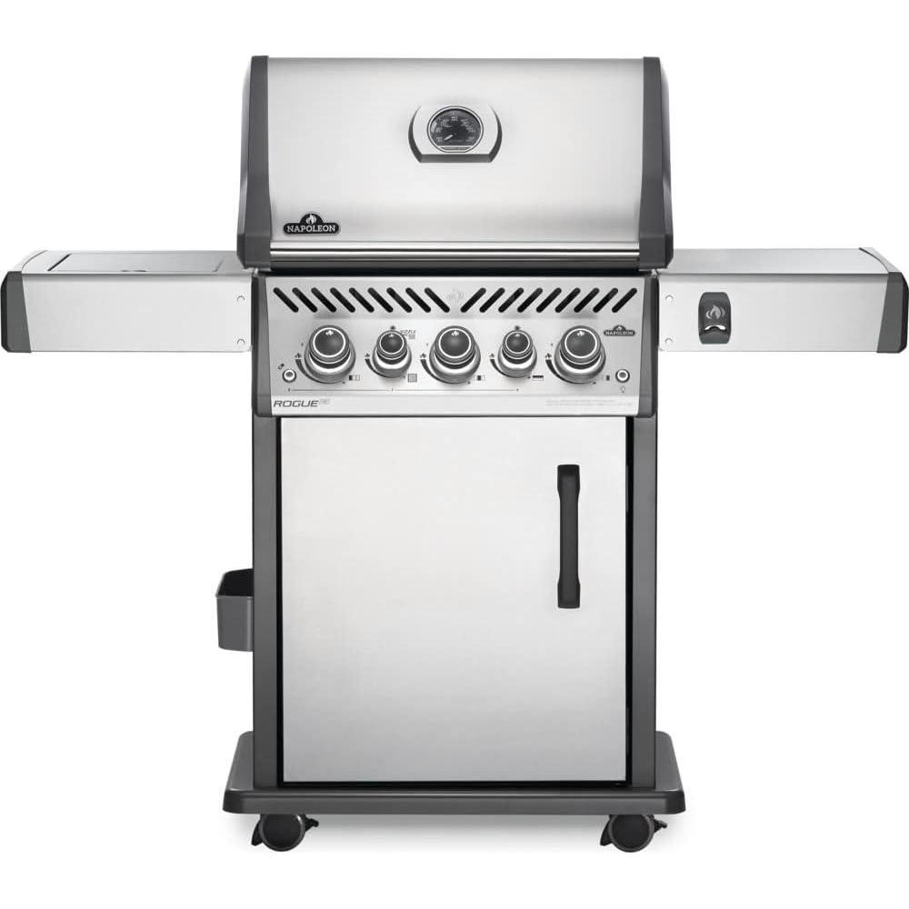 image:imageNapoleon Rogue SE 425 BBQ Grill Stainless Steel Propane RSE425RSIBPSS1 With Three Main Burners Infrared Rear And Side Burner Barbecue Gas Cart Folding Side Shelves Instant Failsafe Ignition