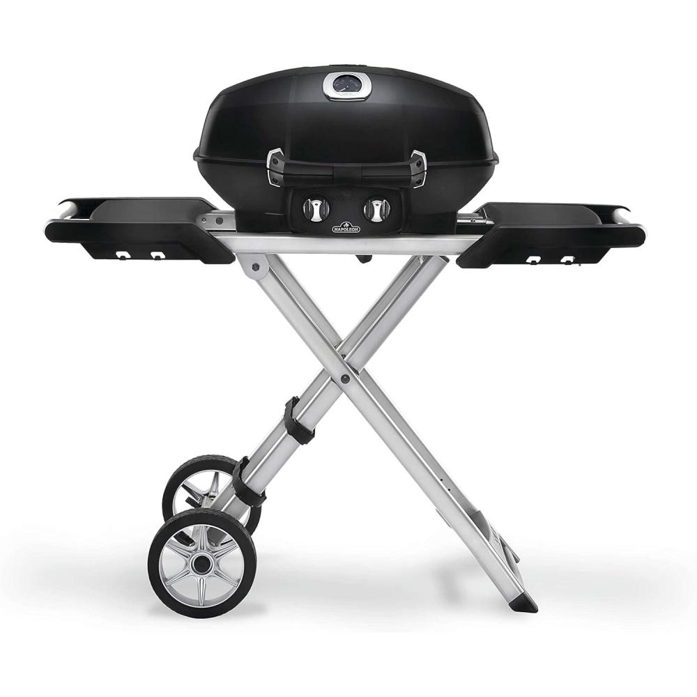 image:imageNapoleon TravelQ PRO285X Portable Propane Gas Grill with Foldable Scissor Cart Black 2 Burners Tailgating Camping and Small Outdoor SpacesTravelQ PRO285X Black