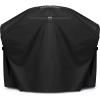 image:imageNapoleon Grill Cover for TravelQPRO with Scissor Cart  Black Water Resistant UV Protected Hanging Loops Adjustable Buckled Straps