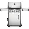 image:imageNapoleon Rogue SE 425 BBQ Grill Stainless Steel Propane  RSE425RSIBPSS1  With Three Main Burners Infrared Rear And Side Burner Barbecue Gas Cart Folding Side Shelves Instant Failsafe Ignition