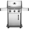 image:imageNapoleon Rogue XT 425 BBQ Grill Stainless Steel Propane Gas  RXT425PSS1  With Three Burners Barbecue Gas Cart Folding Side Shelves Instant Failsafe Ignition