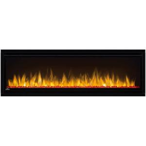 Napoleon Alluravision 50 – NEFL50CHS – Slimline, Wall Hanging Electric Fireplace, 50-in, Black, Crystal Ember Bed, 3 Flame Colors, Remote Included