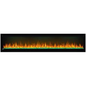 Napoleon Alluravision 74 – NEFL74CHD – Deep Depth Wall-Hanging Electric Fireplace, 74-in, Black, Crystal & Log Ember Bed, 3 Flame Colors, Remote incl.