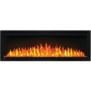 Napoleon Entice 50 – NEFL50CFH – Wall Hanging Electric Fireplace, 50-in, Black, Glass Front, Glass Crystal Ember Bed, 3 Flame Colors, Remote Included
