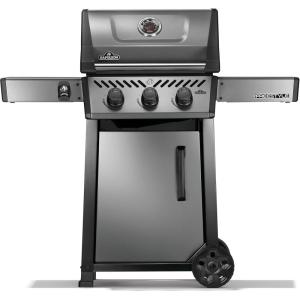 Napoleon Freestyle 365 Propane Gas Outdoor Grill, Graphite Grey – 3-Burner BBQ with Stainless Steel Cooking Grates