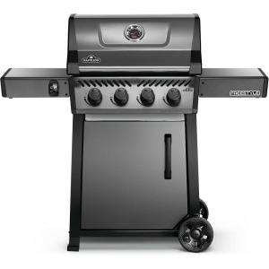 Napoleon Freestyle 425 Propane Gas Outdoor Grill, Graphite Grey – 4-Burner Backyard BBQ for Home Grilling(Black)