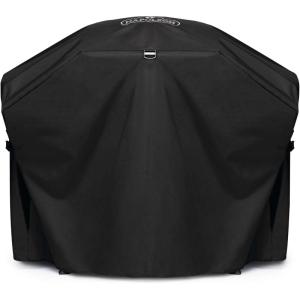 Napoleon Grill Cover for TravelQ/PRO with Scissor Cart – Black, Water Resistant, UV Protected, Hanging Loops, Adjustable Buckled Straps