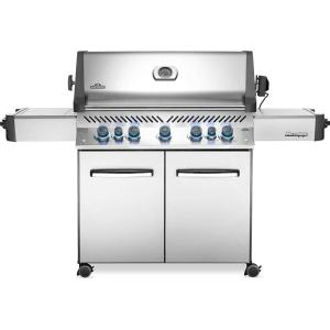 Napoleon P665RSIBPSS Prestige RSIB Propane Gas Grill, 665 sq. in + Infrared Side and Rear Burner, Stainless Steel
