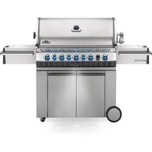 Napoleon PRO665RSIBNSS-3 Prestige PRO RSIB Natural Gas Grill, 665 sq.in. + Infrared Side and Rear Burners, Stainless Steel