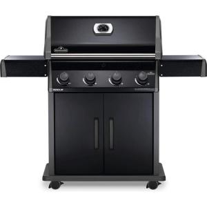 Napoleon Rogue 525 BBQ Grill, Black, Propane Gas – R525PK-1 – With Four Burners, Barbecue Gas Cart, Folding Side shelves, Instant Failsafe Ignition