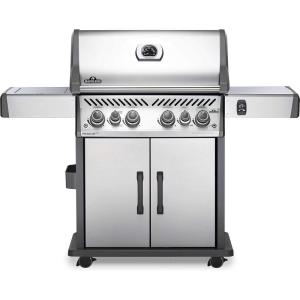 Napoleon Rogue SE 525 BBQ Grill, Stainless Steel, Propane – RSE525RSIBPSS-1 – With Four Main Burners, Infrared Rear And Side Burner, Barbecue Gas Cart, Folding Side Shelves, Instant Failsafe Ignition