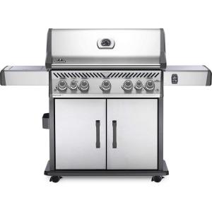 Napoleon Rogue SE 625 BBQ Grill, Stainless Steel, Natural Gas – RSE625RSIBNSS-1 – With Five Main Burners, Infrared Rear And Side Burner, Folding Side Shelves, Instant Failsafe Ignition